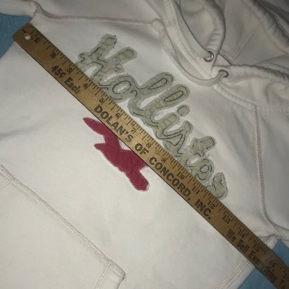 HOLLISTER pullover long sleeve drawstring hoodie pouch pocket Y2K size XS - Picture 5 of 7